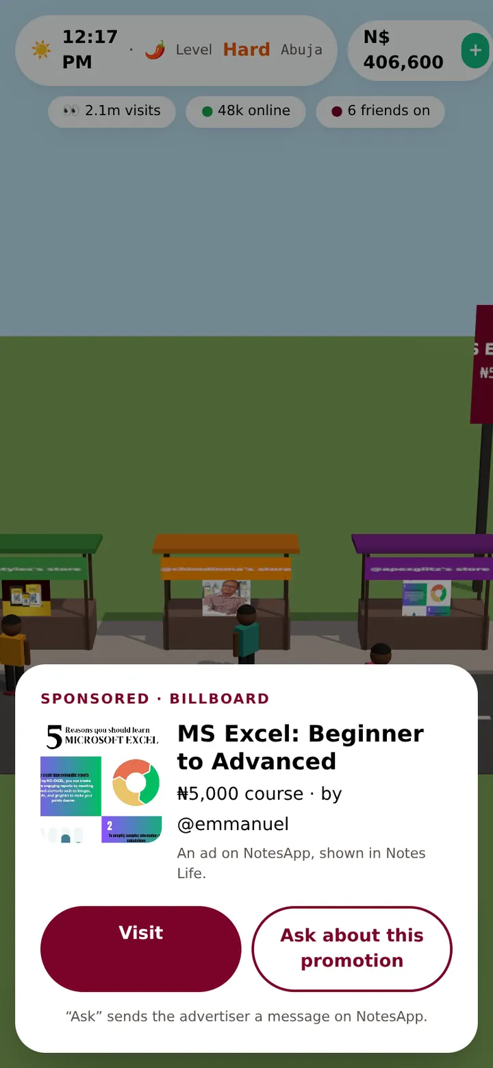 Notes Life mockup: Billboards you can tap