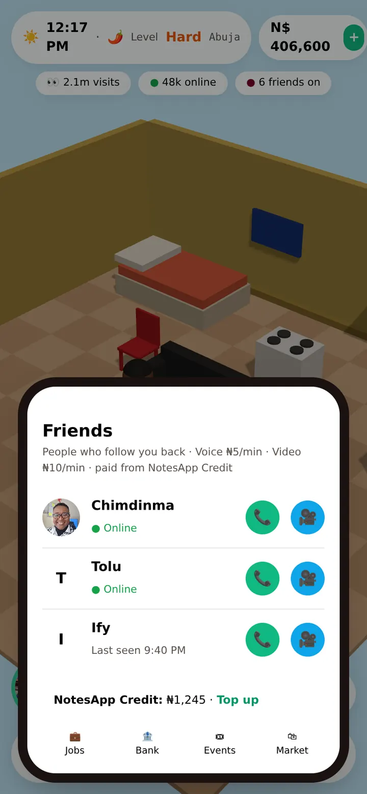 Notes Life mockup: Call your friends