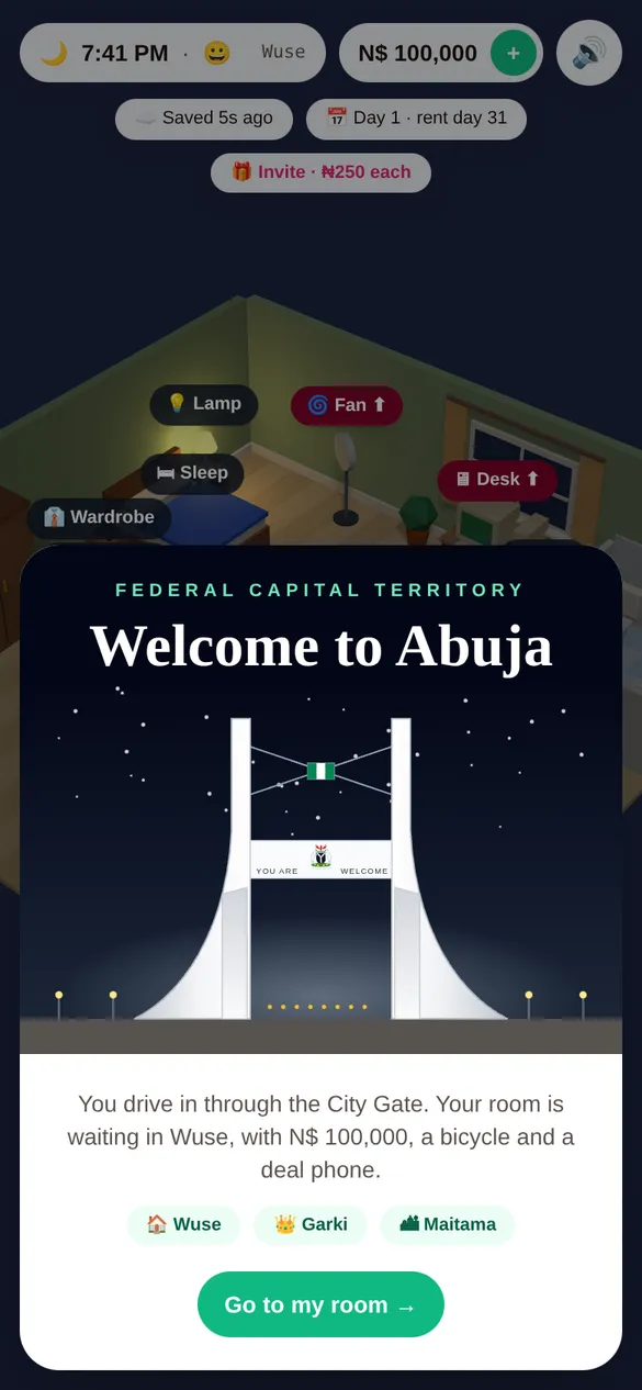 Notes Life, the real game: Welcome to Abuja