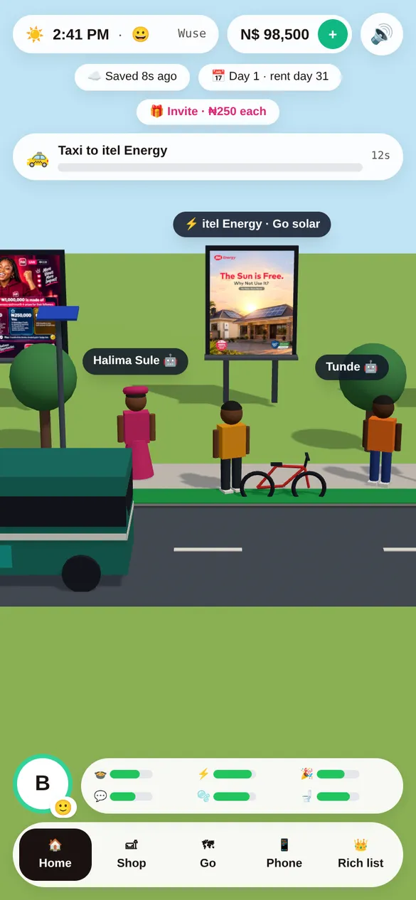 Notes Life, the real game: Billboards you can tap