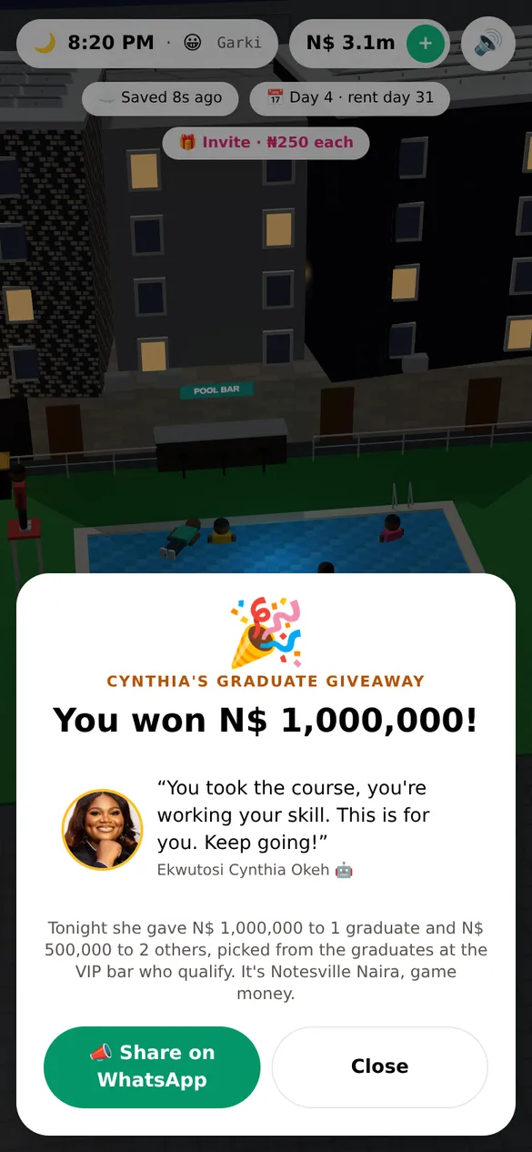 Notes Life, the real game: Cynthia's graduate giveaway