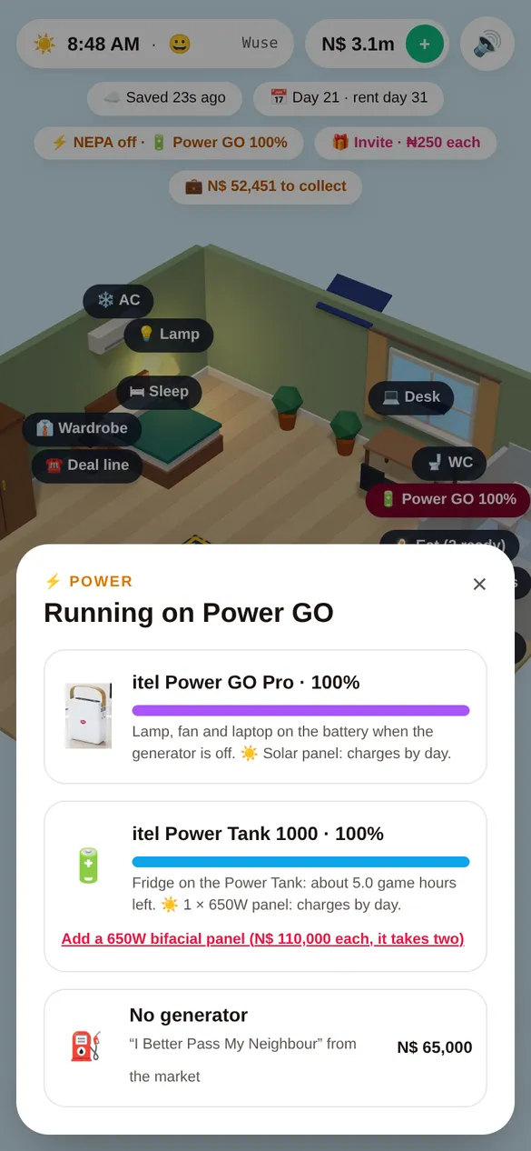 Notes Life, the real game: Power through it