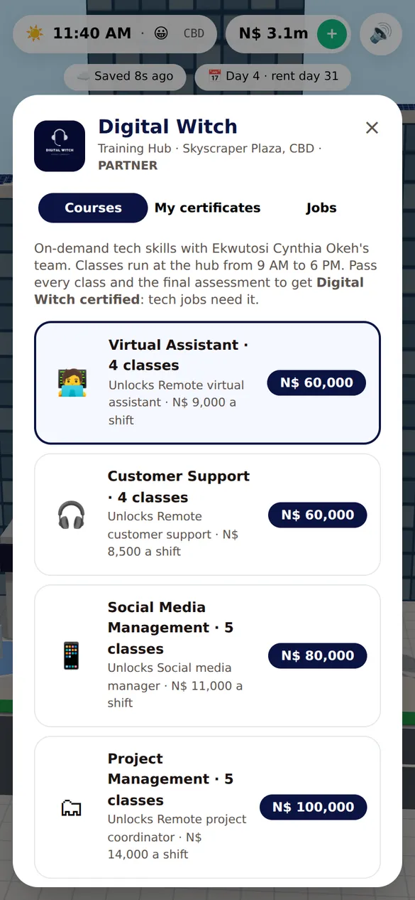 Notes Life, the real game: Learn a tech skill at Digital Witch